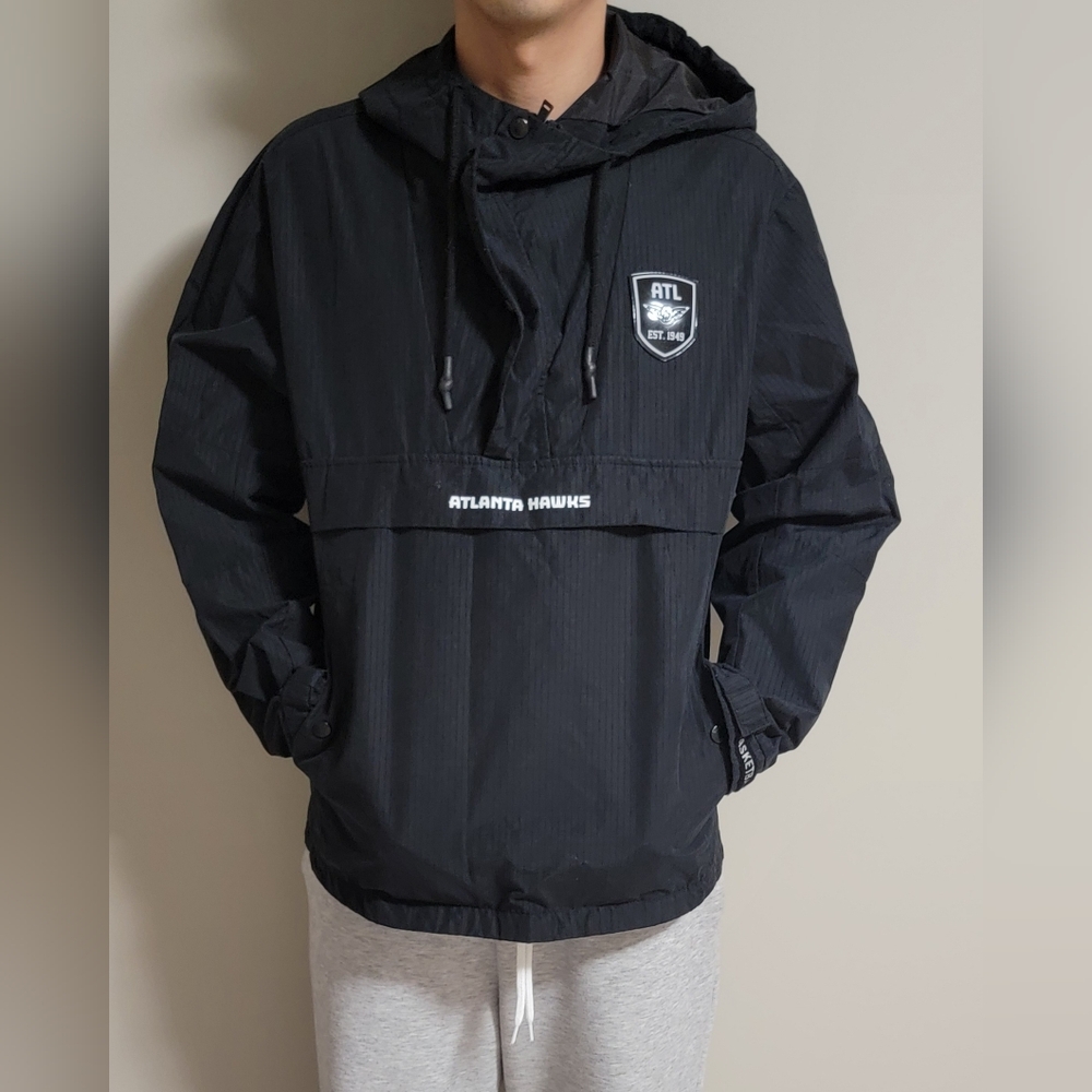 Atlanta Hawks NBA Black Pullover Jacket